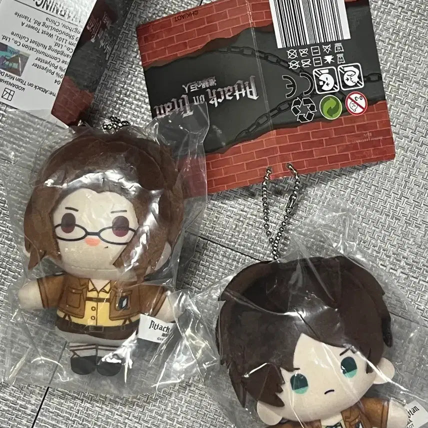 [BUNJANG] Attack on Titan Plush Set (2 Types, Sealed) / 진격의 거인 누이 2종 미개봉 일괄