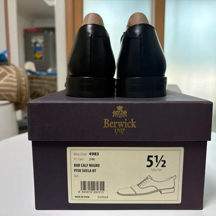 [BUNJANG] Berwick 4983 Black Leather Shoes / 버윅 4983 블랙 5 1/2 판매