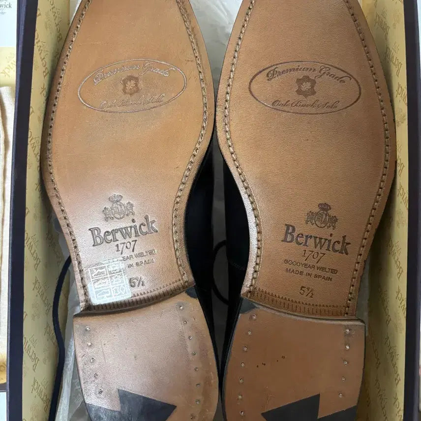 [BUNJANG] Berwick 4983 Black Leather Shoes / 버윅 4983 블랙 5 1/2 판매