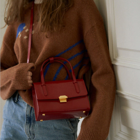 [BUNJANG] Demeuriel Satchel Bag (Small, Red) / [새상품] 드메리엘 가방 사첼백 스몰 레드