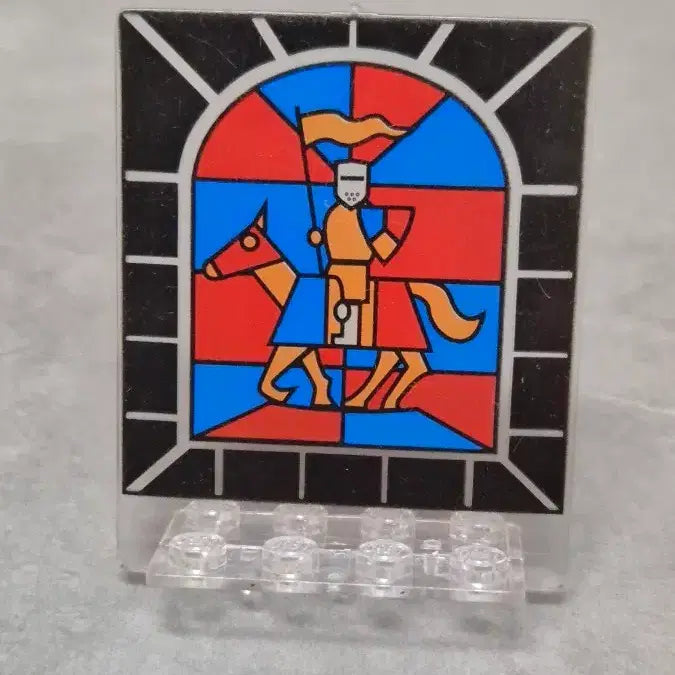 [BUNJANG] LEGO Castle Knight Pattern Stained Glass Swivel Door 2x5x5 Brick 30102px2 / 레고 캐슬 스테인드 글라스 타일 부품 30102px2