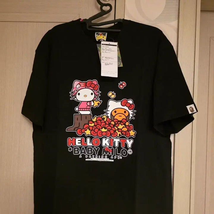 [BUNJANG] BAPE Hello Kitty Baby Milo T-shirt (Black, XL) / 베이프 x 헬로키티 베이비마일로 반팔티 블랙xl