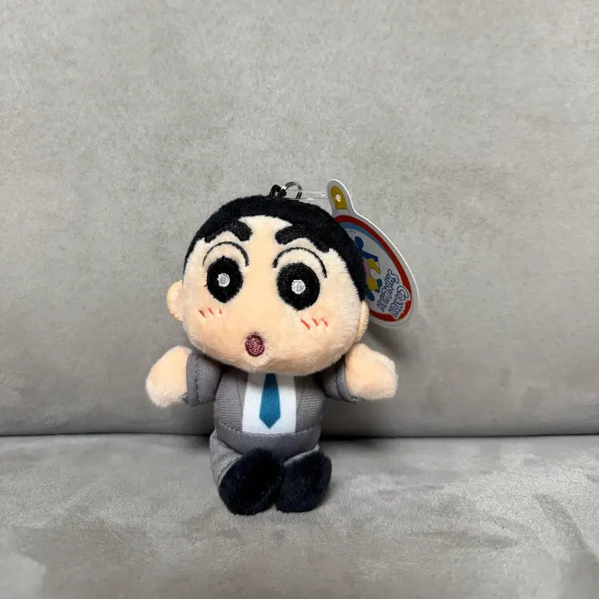[BUNJANG] Crayon Shin-chan Detective Ver. 8cm Keychain Plush / 정품 짱구 탐정 버전 8cm 키링 인형