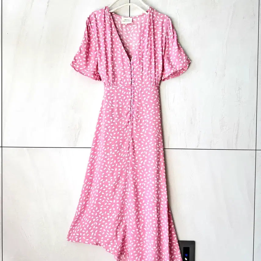 [BUNJANG] ARTLOVE Pink Floral Long Dress / 새상품 ARTLOVE 핑크 꽃무늬 롱 원피스 36(55사이즈)