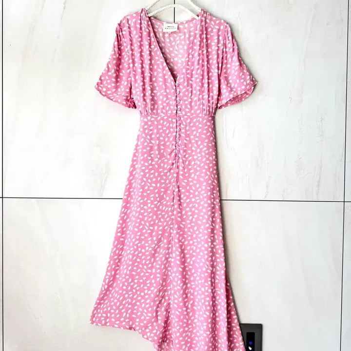 [BUNJANG] ARTLOVE Pink Floral Long Dress / 새상품 ARTLOVE 핑크 꽃무늬 롱 원피스 36(55사이즈)