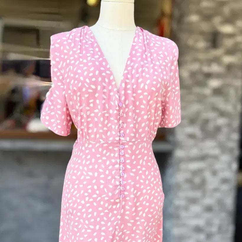 [BUNJANG] ARTLOVE Pink Floral Long Dress / 새상품 ARTLOVE 핑크 꽃무늬 롱 원피스 36(55사이즈)