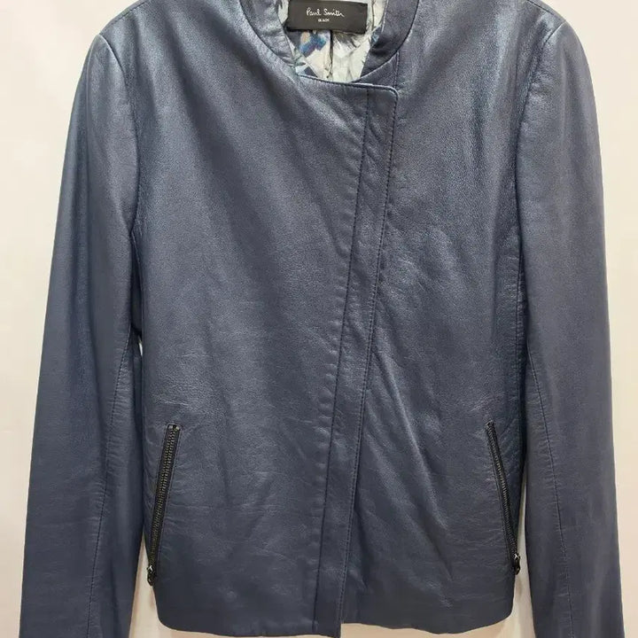 [BUNJANG] Paul Smith Blue Gray Leather Rider Jacket / (정품)폴스미스 블루 그레이 레더 라이더 자켓