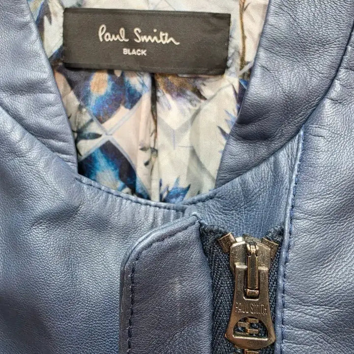 [BUNJANG] Paul Smith Blue Gray Leather Rider Jacket / (정품)폴스미스 블루 그레이 레더 라이더 자켓