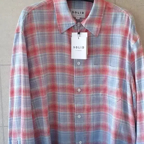 [SOLD OUT] 솔리드옴므 25ss 체크셔츠 48 새상품