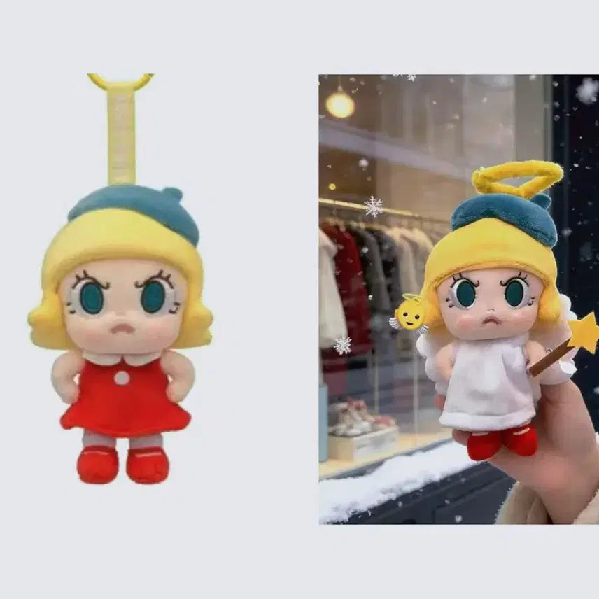 [BUNJANG] POP MART Angry Molly Red Fire Doll with Angel Outfit / 팝마트 앵그리몰리 레드 파이어인형+천사옷 박스밑개봉