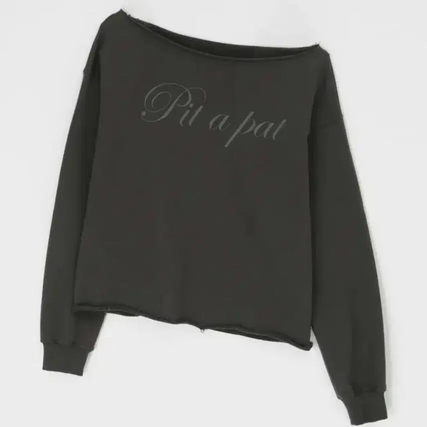[BUNJANG] Black Up Keffy Boatneck Printed Long Sleeve T-Shirt / 블랙업 제작 키피니 보트넥 프린팅 긴팔티