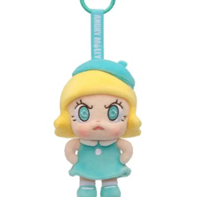 [BUNJANG] POP MART Angry Molley Lake Blue Keyring / 팝마트 앵그리몰리 인형 키링 레이크블루 박스밑개봉