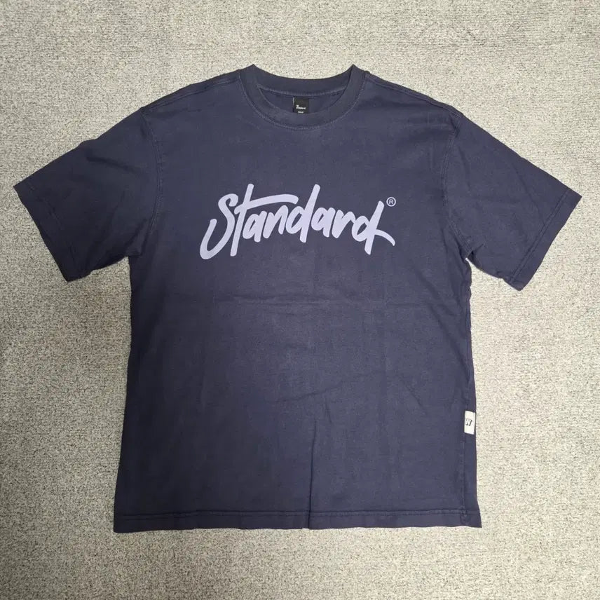 [BUNJANG] W.Standard Navy Short-Sleeve T-Shirt L (100) / W.Standard 반팔 티셔츠 L(100)