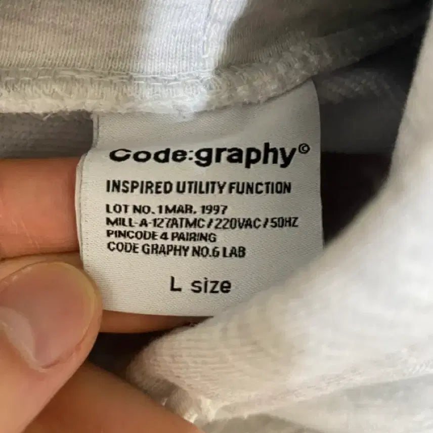 [BUNJANG] Code:Graphy CGP Hoodie / [L]A급 코드그라피 CGP 후드