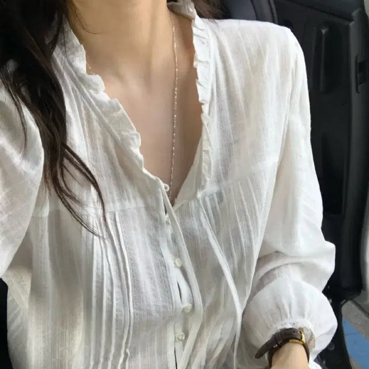 [SOLD OUT] [새상품]베르가못 엘리 블라우스 포레스트 리터 미엘 파운더스