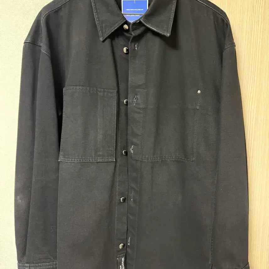 [BUNJANG] Wooyoungmi 24FW Denim Back Logo Shirt Black / [52] 우영미 24fw 데님 백로고 셔츠 블랙