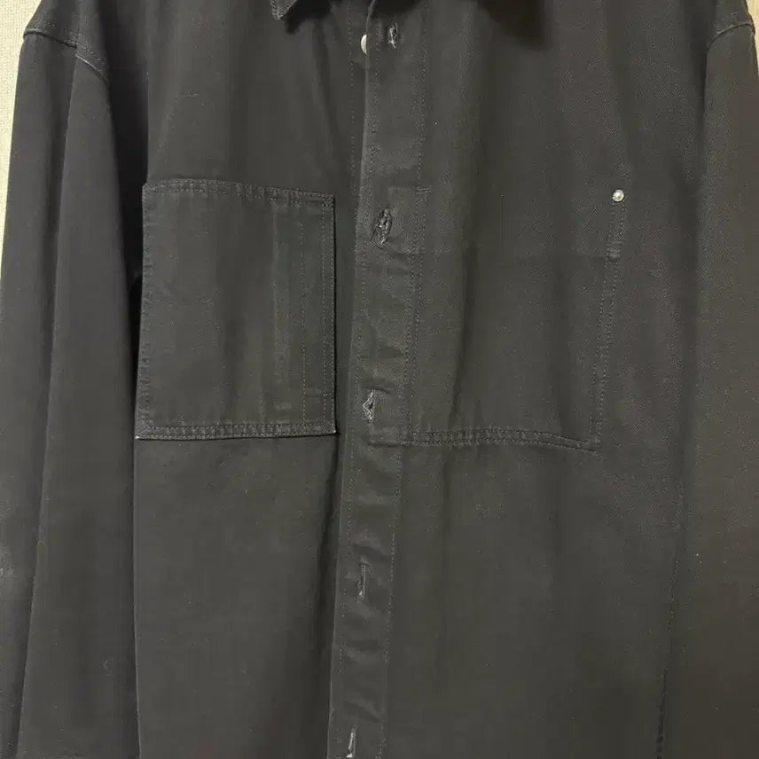 [BUNJANG] Wooyoungmi 24FW Denim Back Logo Shirt Black / [52] 우영미 24fw 데님 백로고 셔츠 블랙