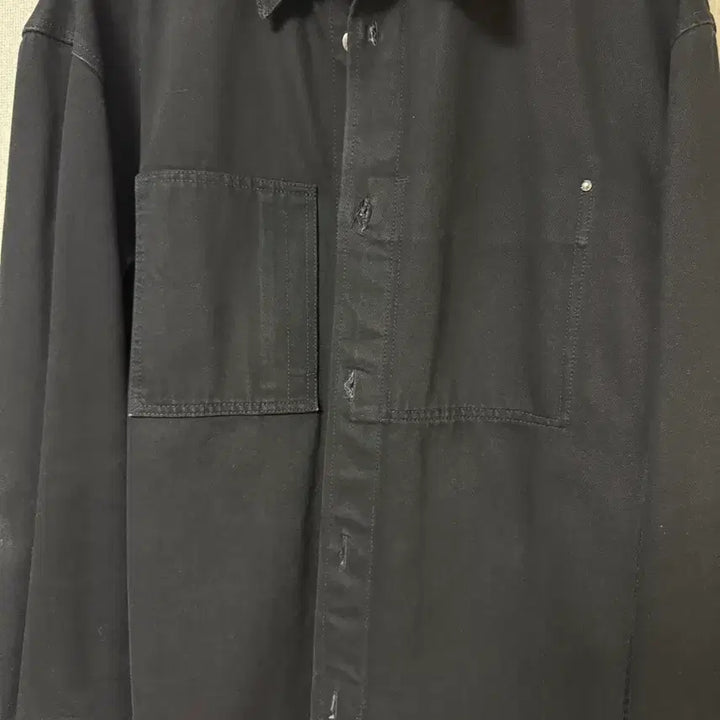 [BUNJANG] Wooyoungmi 24FW Denim Back Logo Shirt Black / [52] 우영미 24fw 데님 백로고 셔츠 블랙