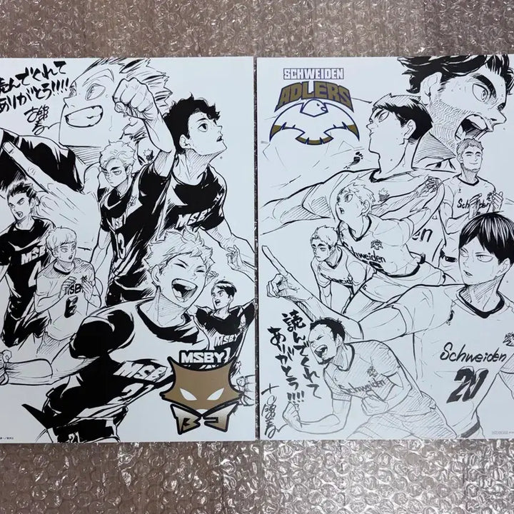 [BUNJANG] Haikyu 8.5th Anniversary Illustration Sheet Poster Set / 하이큐 8년반 감사 페어 블랙자칼 애들러스 일러스트 시트 포스터 세트