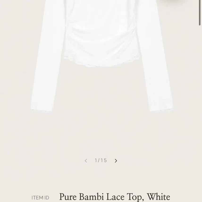 [BUNJANG] Clicheria Pure Bambi Lace Top / 클리시어 퓨어 밤비 레이스 탑