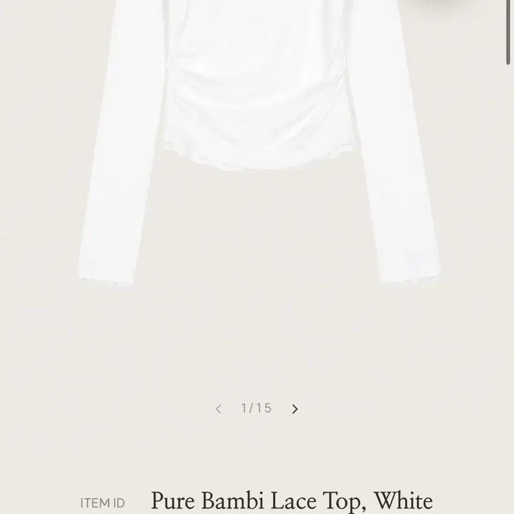 [BUNJANG] Clicheria Pure Bambi Lace Top / 클리시어 퓨어 밤비 레이스 탑