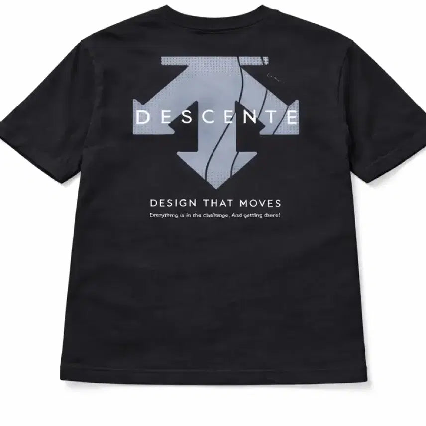 [SOLD OUT] 데상트 빅로그 반팔 티셔츠 블랙