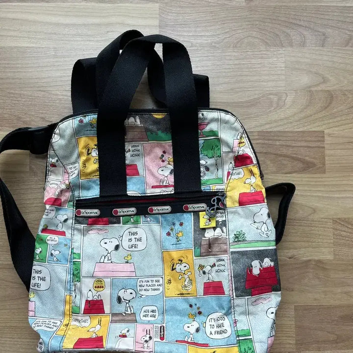 [BUNJANG] Lesportsac x Snoopy Collaboration Backpack / 레스포삭스누피콜라보 백팩