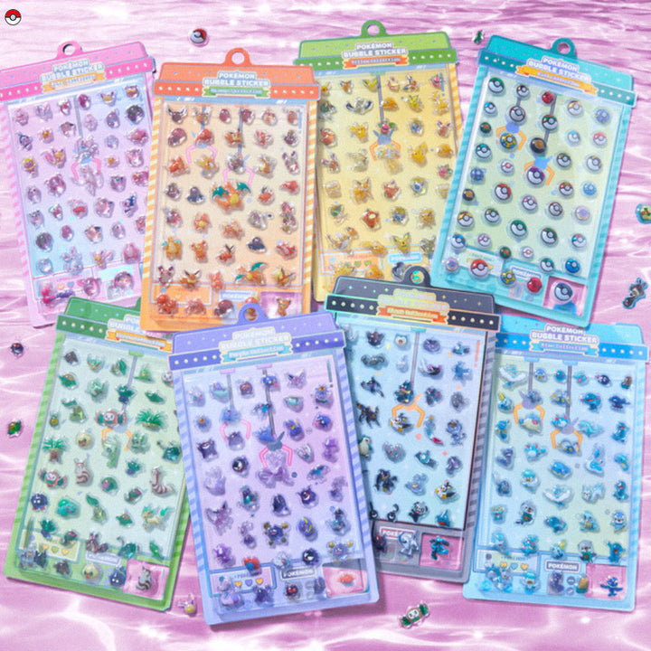 [BUNJANG] Pokemon Bubble Sticker Color Collection 8-Piece Set / 포켓몬 버블 스티커 컬러 컬렉션 8종 세트