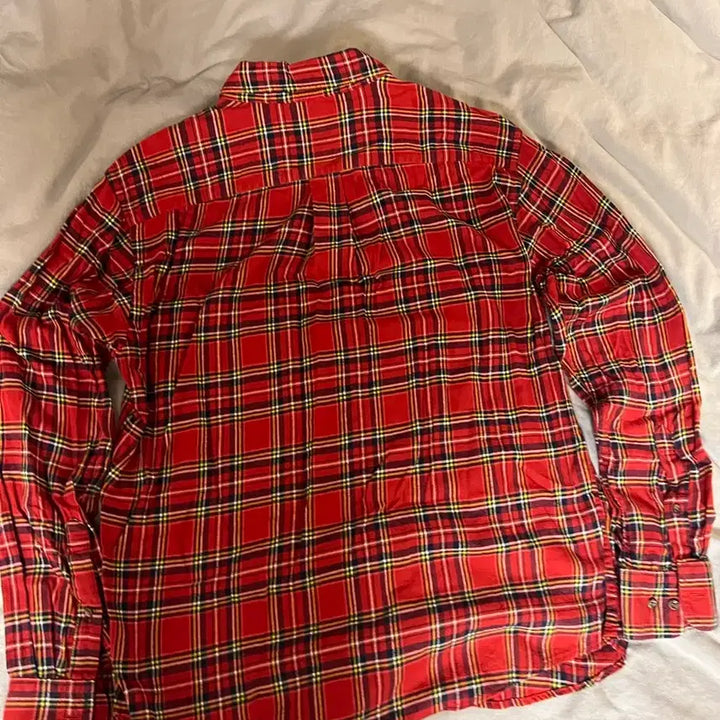 [BUNJANG] Uniqlo Flannel Checkered Shirt Red L / 유니클로 플란넬 체크셔츠 레드 L
