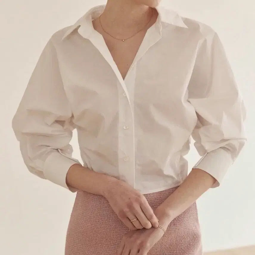 [BUNJANG] Sie Sara Silhouette Shirt White / 시에 sie 사라 실루엣 셔츠 화이트