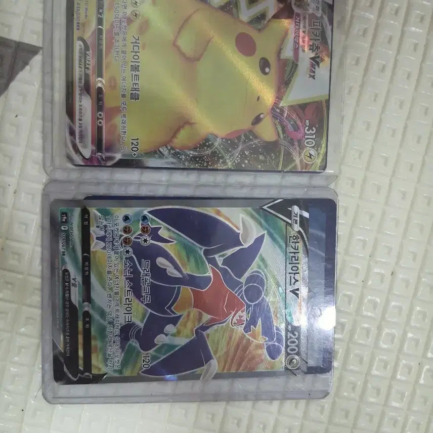 [BUNJANG] Pokemon Card Pikachu VMAX &amp; Garchomp V / 포켓몬 카드 피카츄VMAX + 한카리아스V