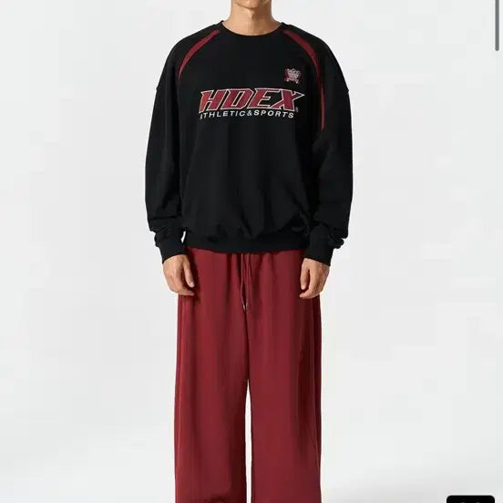 [BUNJANG] HDEX Origin Color Block Sweatshirt (Black) / HDEX 오리진 컬러 블럭 스웨트 셔츠 (Black)