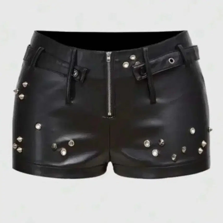 [BUNJANG] Goth Punk Metallic Shorts / 고스펑크 바지 M 사이즈 광택 반바지 메탈릭 고스로리