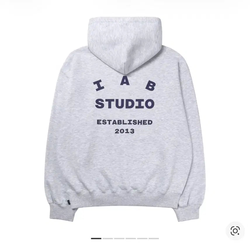 [BUNJANG] IAB Studio 25 Hoodie Light Gray Navy / 아이앱 스튜디오 25 후드 라이트 그레이 네이비