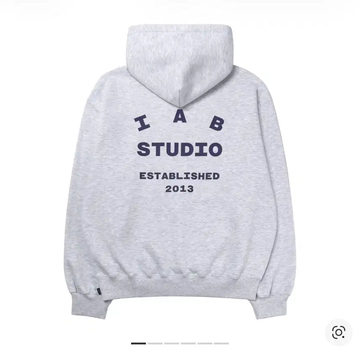 [BUNJANG] IAB Studio 25 Hoodie Light Gray Navy / 아이앱 스튜디오 25 후드 라이트 그레이 네이비