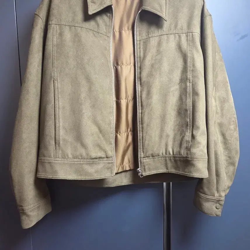 [BUNJANG] 8 Seconds Suede Jacket - Khaki / 에잇세컨즈 스웨이드 자켓 카키