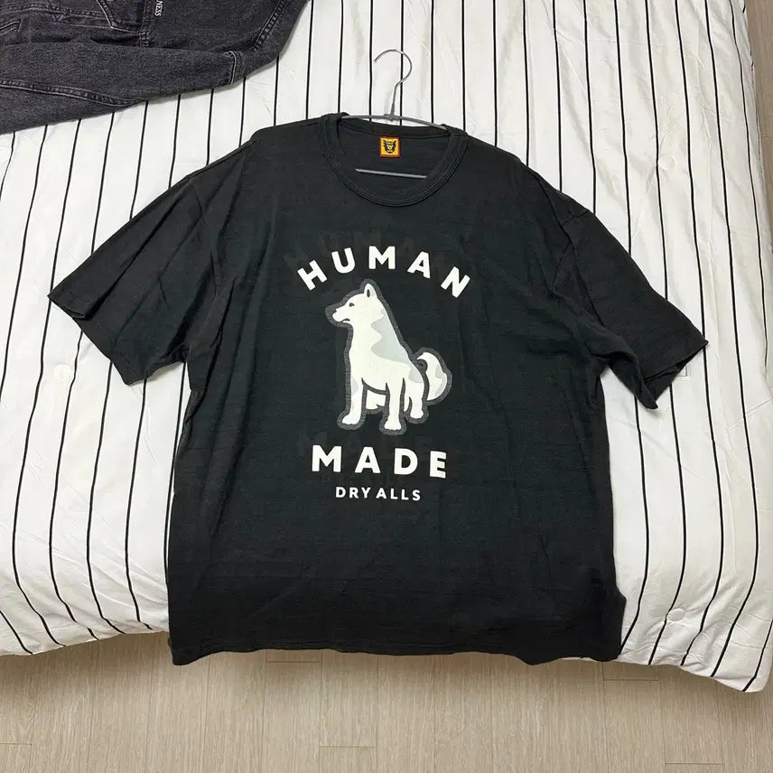 [SOLD OUT] 휴먼메이드 웍스아웃 진돗개 티셔츠 블랙(3XL)