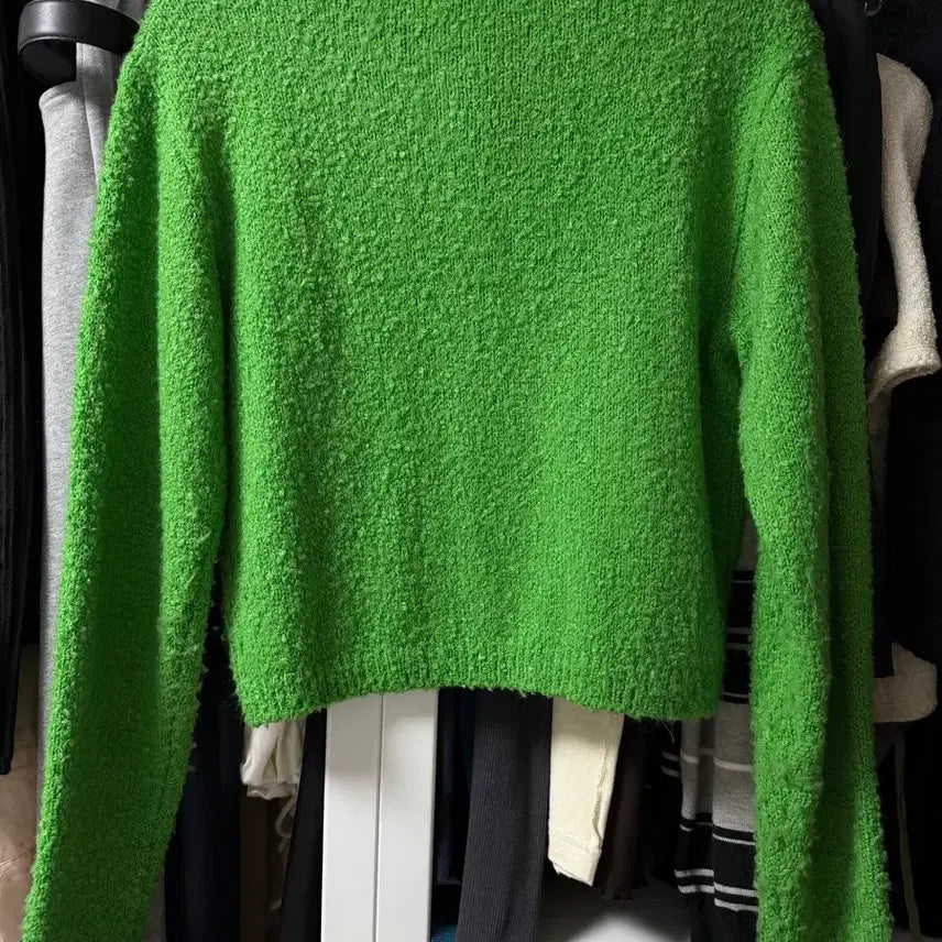 [BUNJANG] Rocci Rocci Green Knit Cardigan / 로씨로씨 그린 니트 가디건