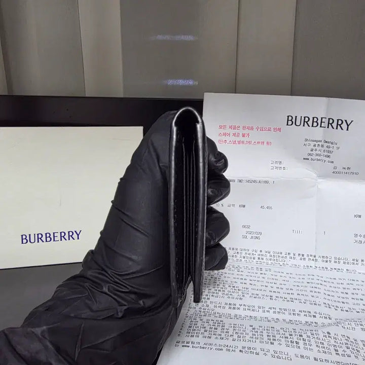 [BUNJANG] Closet Burberry TB Logo Organizer Card Wallet / {클로젯}[인보이스]버버리 TB로고 오거나이저 카드지갑