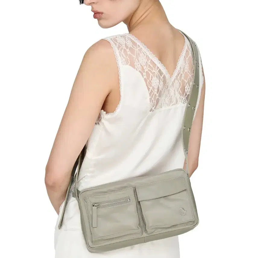 [BUNJANG] Sunburn Project Nylon Pocket Crossbody Bag / 썬번프로젝트 나일론 포켓 크로스백