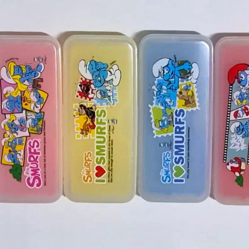 [BUNJANG] Classic Retro Smurfs 3-Tier Pencil Case / 고전 레트로 스머프 3단필통
