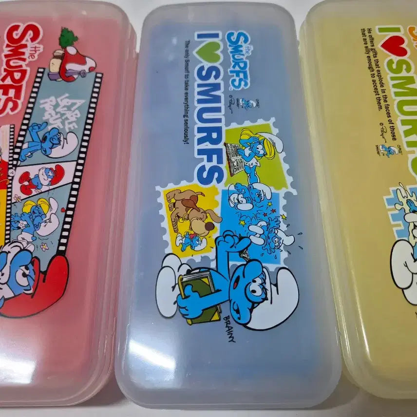 [BUNJANG] Classic Retro Smurfs 3-Tier Pencil Case / 고전 레트로 스머프 3단필통
