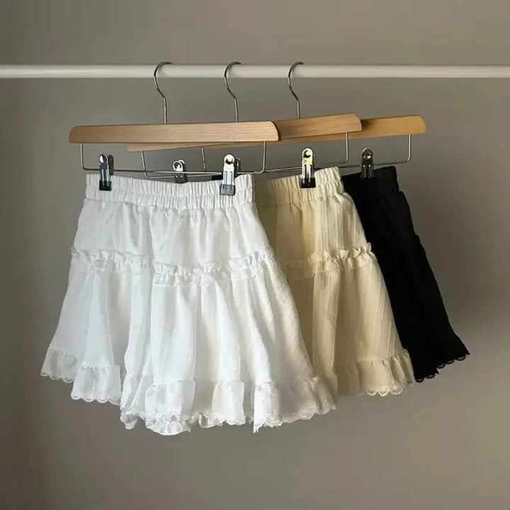 [SOLD OUT] 에이블리 프릴 레이스 캉캉스커트 화이트