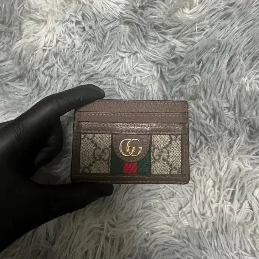[BUNJANG] Gucci GG Ophidia Canvas Card Holder Brown / 구찌 GG 오피디아 카드지갑