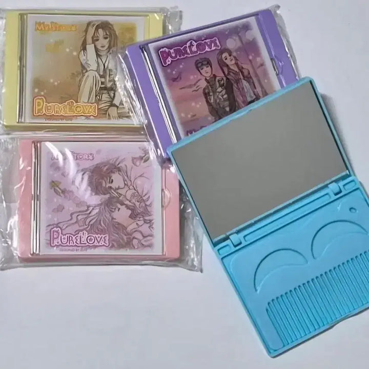 [BUNJANG] Retro Pure Love Mirror Comb Set / 고전 레트로 퓨어러브 거울 빗 세트
