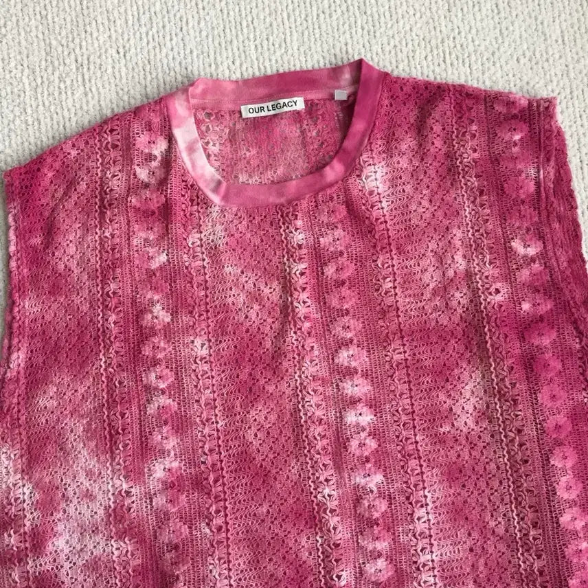 [BUNJANG] Our Legacy Box Sleeveless Dying Cotton Crochet Top / 아워레가시 박스 슬리브리스 다잉 코튼 크로셰