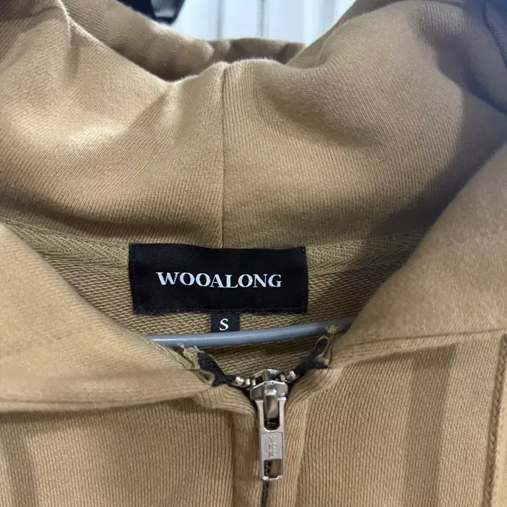 [BUNJANG] Woooalong Signature Hoodie Zip-up Brown Set / [셋업세트판매] 우알롱 시그니처 후드집업 브라운 상하의 세트 후드티
