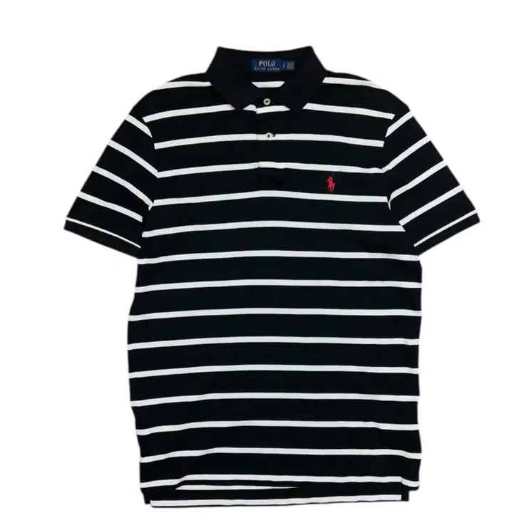 [SOLD OUT] 폴로 랄프로렌 블랙 스트라이프 카라티 반팔