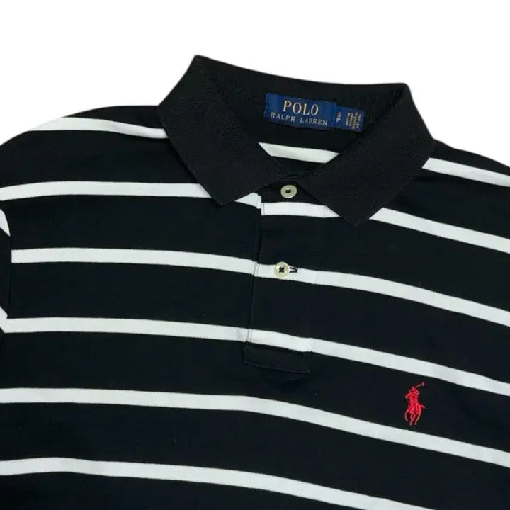[SOLD OUT] 폴로 랄프로렌 블랙 스트라이프 카라티 반팔