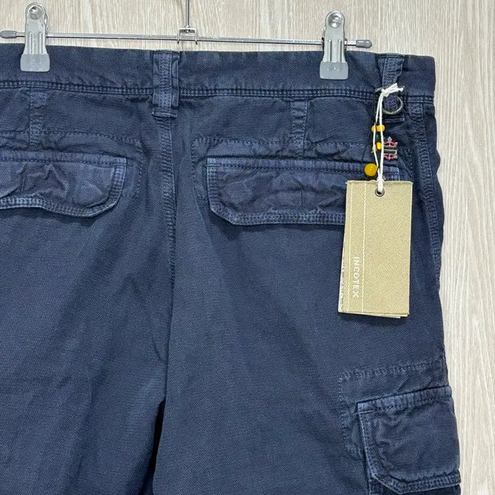 [BUNJANG] Incotex Slim Fit Linen Cotton Cargo Pants Navy / 새상품)인코텍스 슬림핏 린넨 코튼 카고팬츠31/네이비